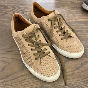 Aquatalia Beige Suede Men's Sneakers